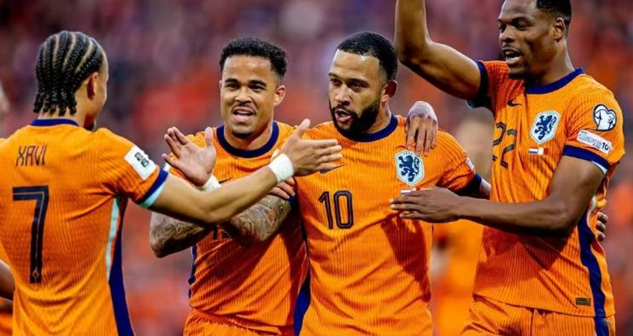 欧预赛:荷兰战胜挪威,小组排名第一 欧预赛:荷兰战胜挪威,小组排名第一